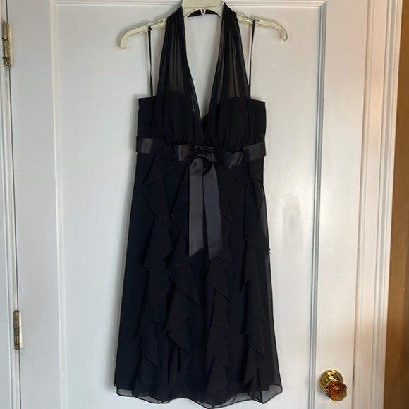 Betsy and Adam halter little black dress. Size 8. - Picture 1 of 6